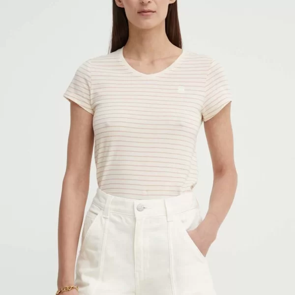 Βαμβακερό μπλουζάκι G-Star Core turtle slim knit