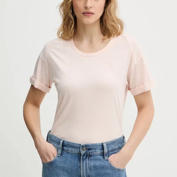 G-Star Βαμβακερό μπλουζάκι G-Star Raw Core turtle slim knit