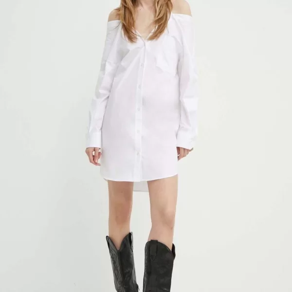 Βαμβακερό φόρεμα HUGO