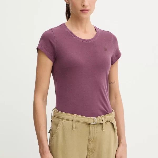 G-Star Βαμβακερό μπλουζάκι G-Star Raw Core turtle slim knit