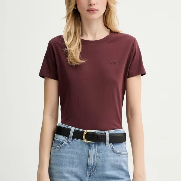 Βαμβακερό μπλουζάκι BOSS Orange