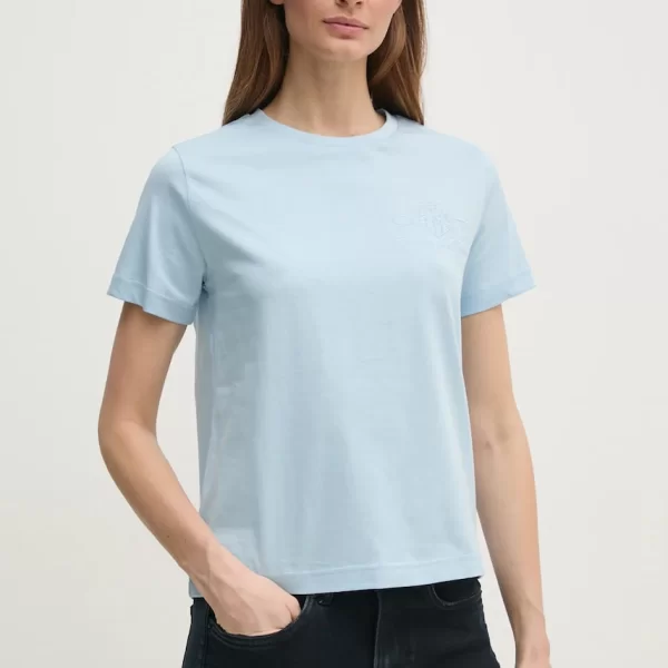 Βαμβακερό μπλουζάκι Gant