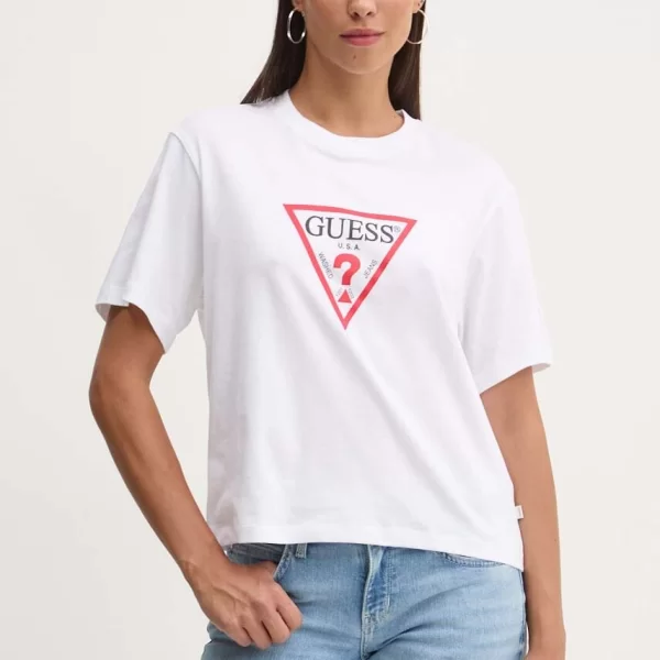 Βαμβακερό μπλουζάκι Guess Jeans