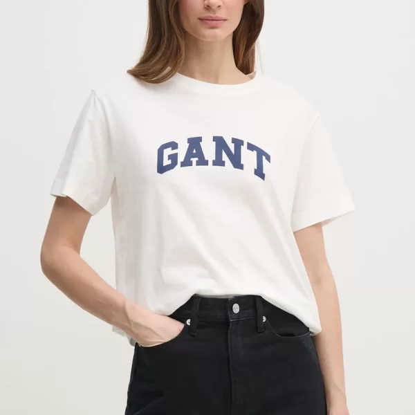 Βαμβακερό μπλουζάκι Gant