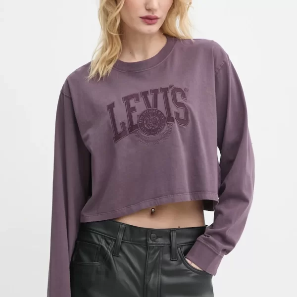 Levi's Βαμβακερή μπλούζα με μακριά μανίκια Levi's