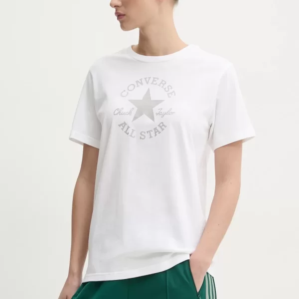 Converse Βαμβακερό μπλουζάκι Converse