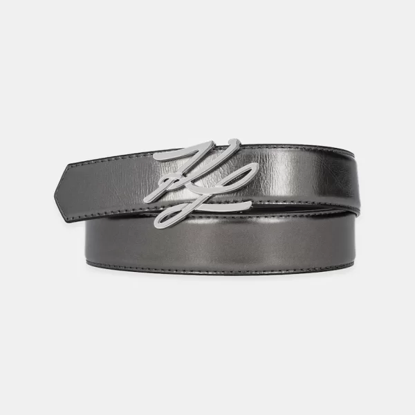 Αναστρέψιμη δερμάτινη ζώνη Karl Lagerfeld