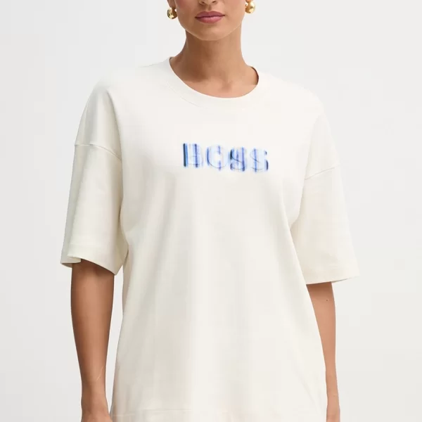 Boss Βαμβακερό μπλουζάκι BOSS