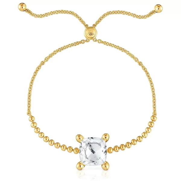 Tous Βραχιόλι από επιχρυσωμένο ασήμι Tous Color White