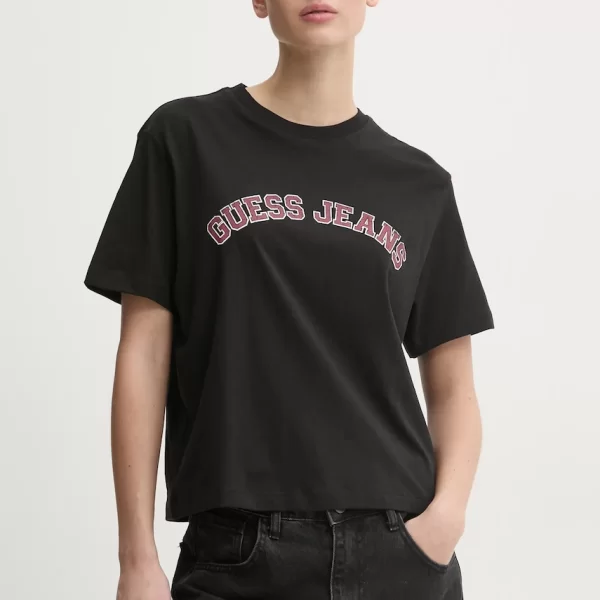 guess jeans Βαμβακερό μπλουζάκι Guess Jeans