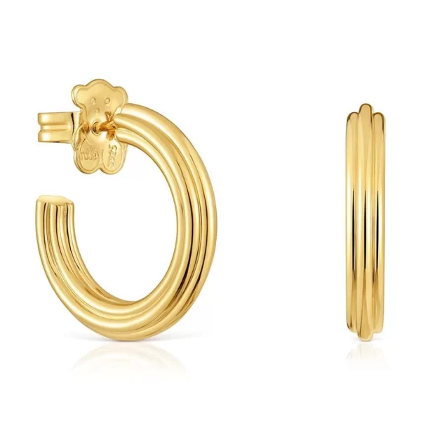 Ασημένια επιχρυσωμένα σκουλαρίκια Tous 1950