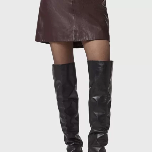 Δερμάτινη φούστα AllSaints RENAI