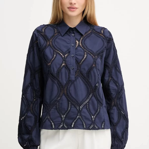 MOS MOSH Βαμβακερή μπλούζα Mos Mosh NOLIN