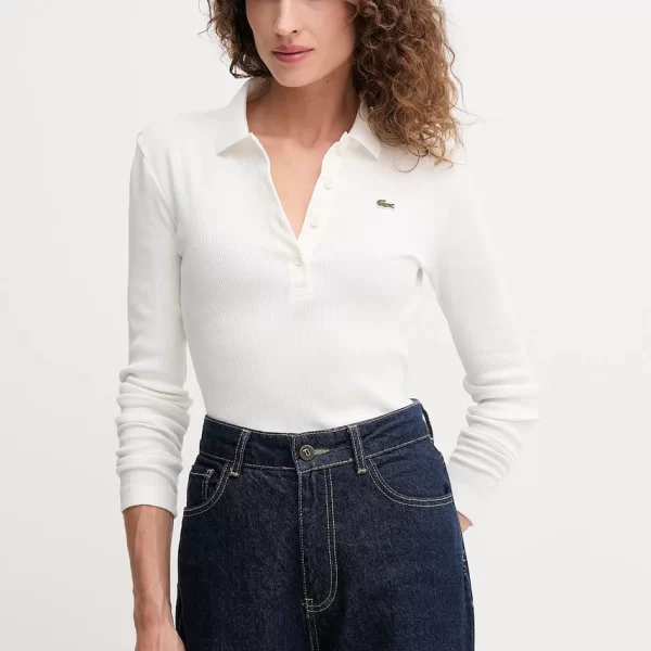 Βαμβακερή μπλούζα με μακριά μανίκια Lacoste