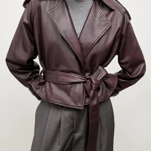 Answear.LAB Κοντό μπουφάν γυναικείο δερμάτινο από την Unscripted collection