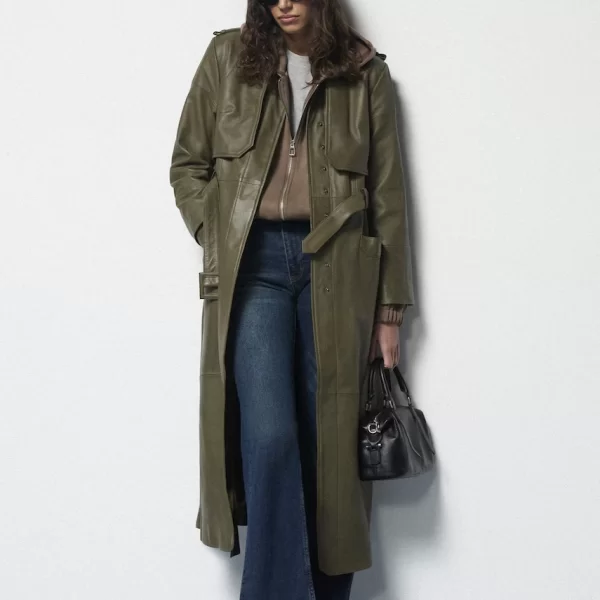 Answear.LAB Καμπαρντίνα γυναικεία δερμάτινη από την Unscripted collection