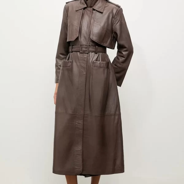 Answear.LAB Καμπαρντίνα Γυναικεία δερμάτινη από την Unscripted collection