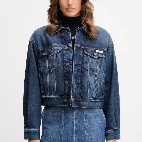 Calvin Klein Jeans Βαμβακερό τζιν μπουφάν Calvin Klein Jeans