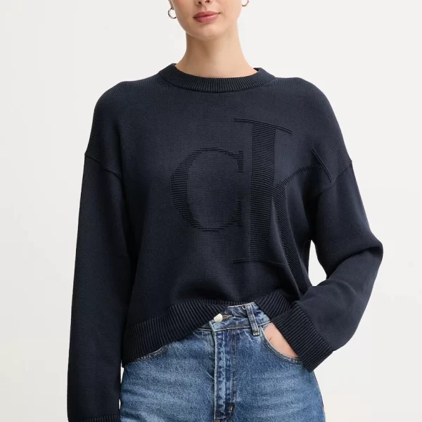 Calvin Klein Jeans Βαμβακερό πουλόβερ Calvin Klein Jeans