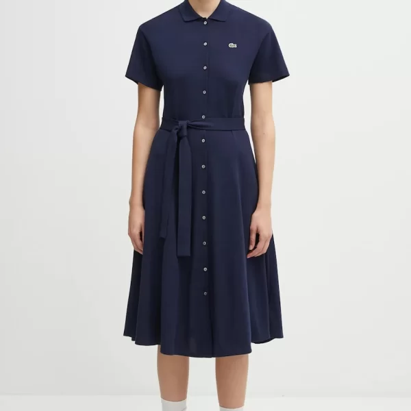 Βαμβακερό φόρεμα Lacoste