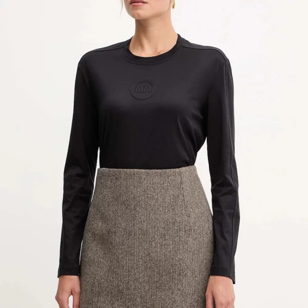 MM by Max Mara Βαμβακερή μπλούζα με μακριά μανίκια MM by Max Mara SORRISO