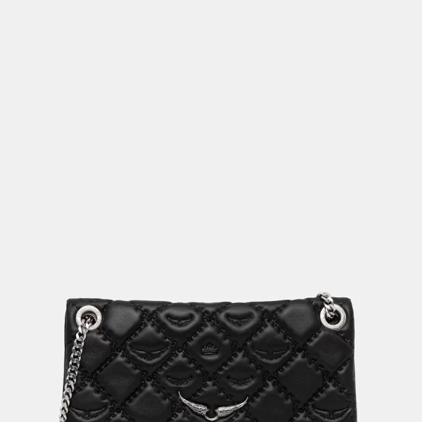 Zadig & Voltaire Δερμάτινη τσάντα ZADIG&VOLTAIRE ROCK II QUILTED MONOGRAM