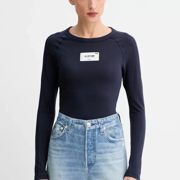 G-Star Βαμβακερή μπλούζα με μακριά μανίκια G-Star