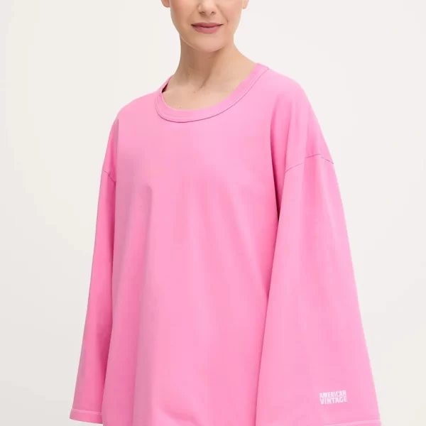 Βαμβακερή μπλούζα με μακριά μανίκια American Vintage