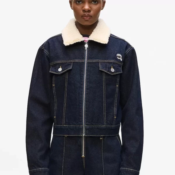 Βαμβακερό τζιν μπουφάν Karl Lagerfeld IKON