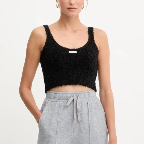 Patrizia Pepe Top με προσθήκη μαλλιού Patrizia Pepe