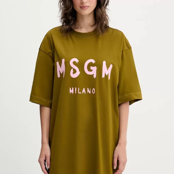MSGM Βαμβακερό φόρεμα MSGM