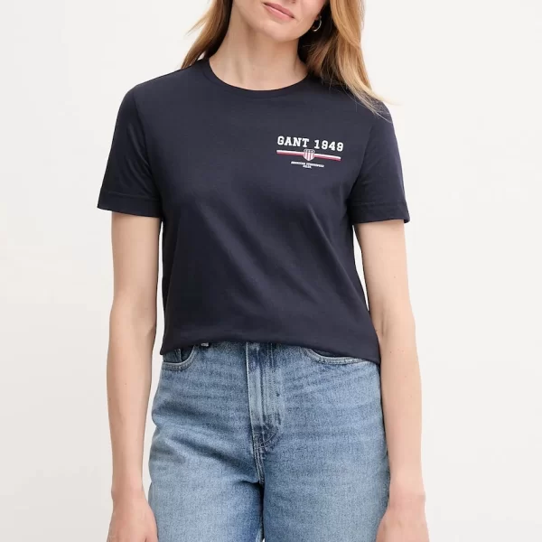 Βαμβακερό μπλουζάκι Gant