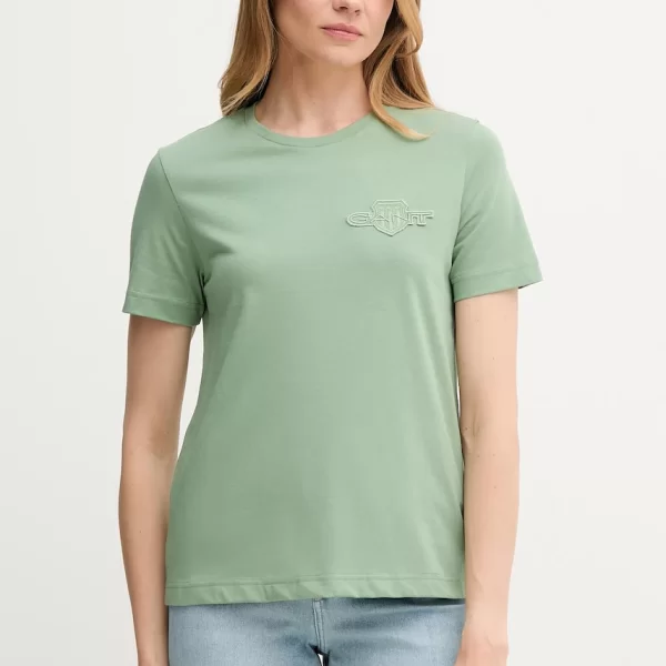 Βαμβακερό μπλουζάκι Gant