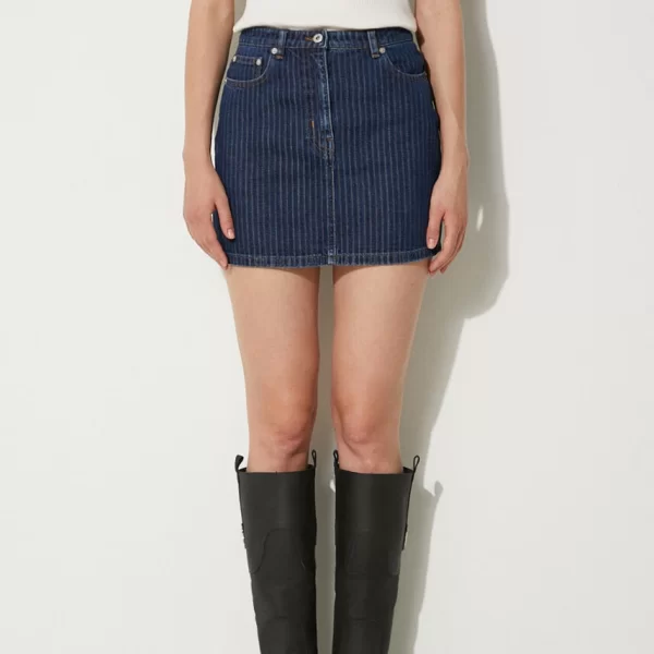 Τζιν φούστα Kenzo Mini Skirt Stripped Jacquard