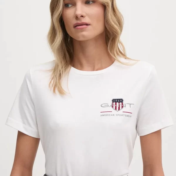 Βαμβακερό μπλουζάκι Gant