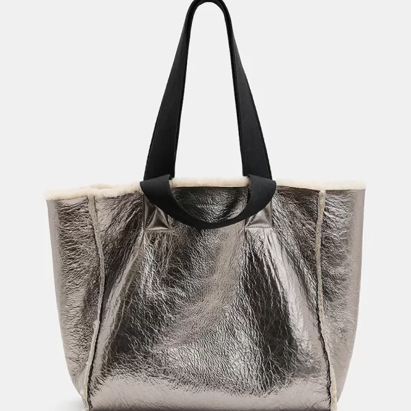 Δερμάτινη τσάντα διπλής όψης AllSaints IZZY SHEARLING