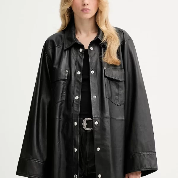 Δερμάτινο πουκάμισο Gestuz