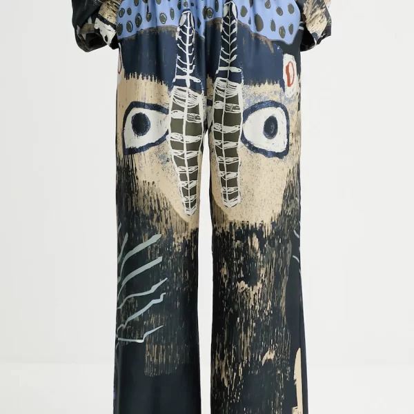 Μεταξωτό παντελόνι MUNTHE ARUM