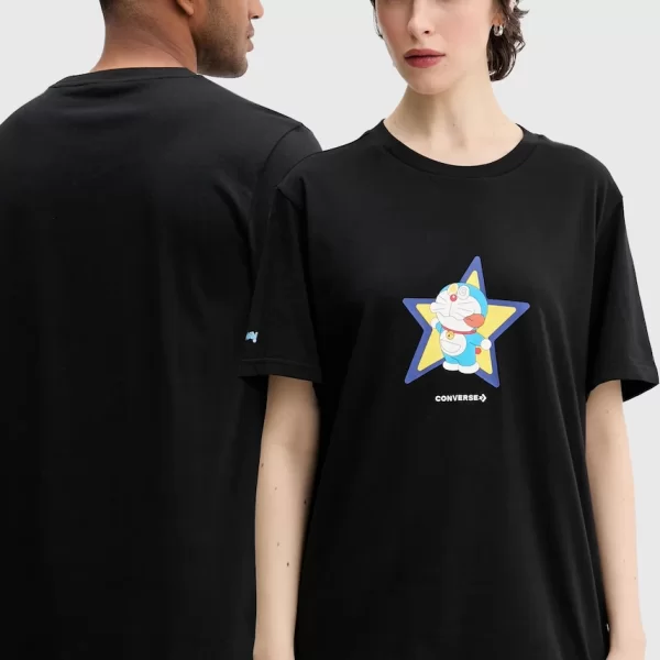 Converse Βαμβακερό μπλουζάκι Converse X DORAEMON GRAPHIC