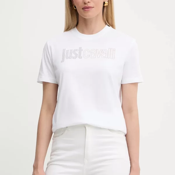 Βαμβακερό μπλουζάκι Just Cavalli