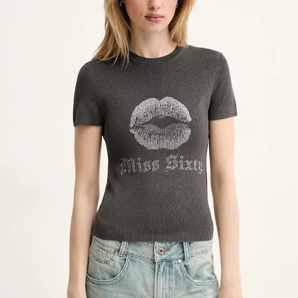 T-shirt από μείγμα μεταξιού Miss Sixty