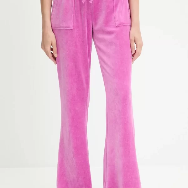 Βελούδινο παντελόνι φόρμας Juicy Couture CAISA LOW RISE PANT