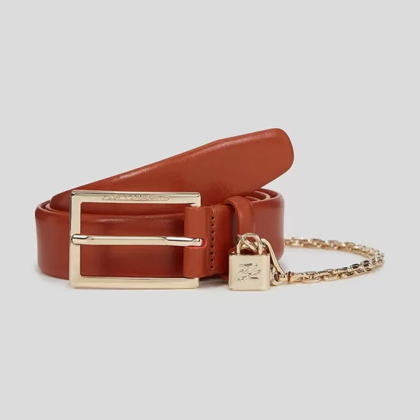 Δερμάτινη ζώνη Karl Lagerfeld K/AUTOGRAPH