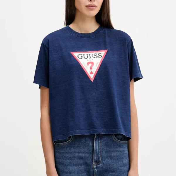 guess jeans Βαμβακερό μπλουζάκι Guess Jeans