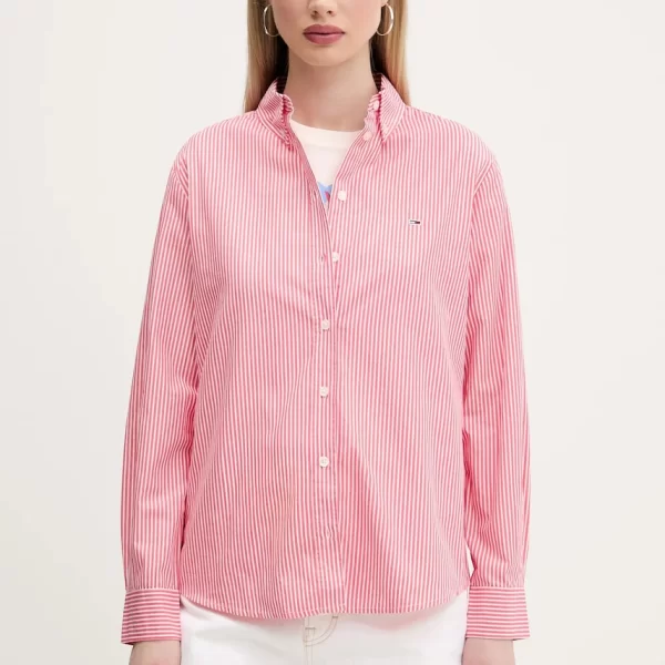 TOMMY JEANS Βαμβακερό πουκάμισο Tommy Jeans