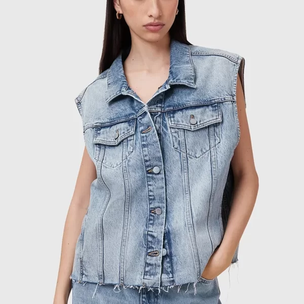 AllSaints Γιλέκο τζιν AllSaints LAURA