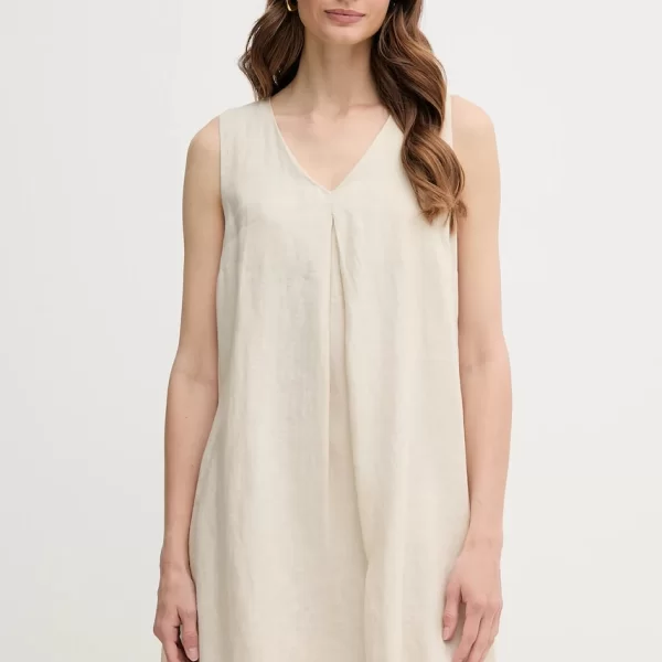 Λινό φόρεμα United Colors of Benetton