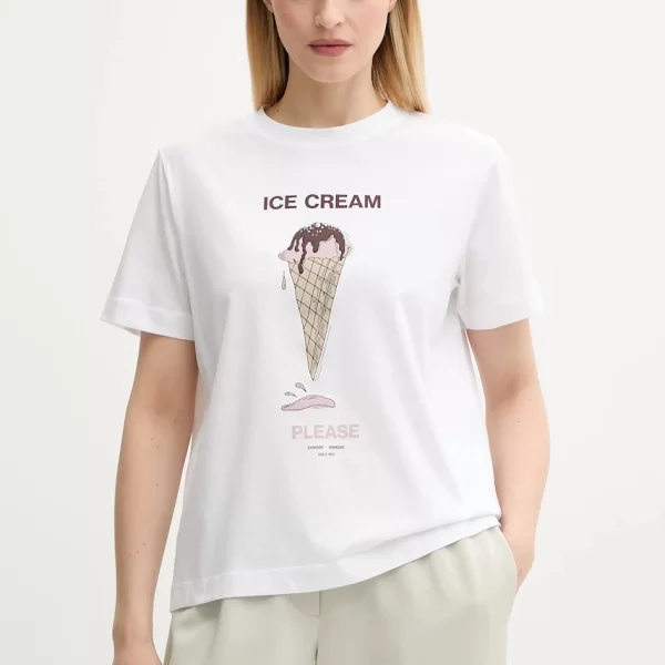 Βαμβακερό μπλουζάκι Samsoe Samsoe SACAMINO