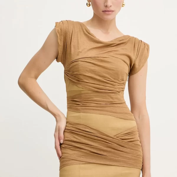 Λινό φόρεμα Pinko