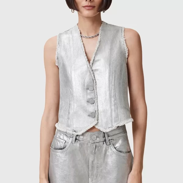 AllSaints Βαμβακερό γιλέκο AllSaints ANDREA